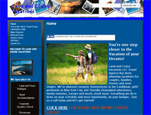 Tablet Screenshot of landandcruisevacations.com